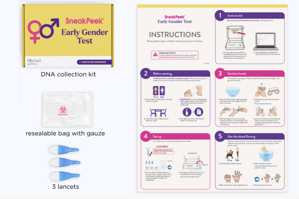 sneakpeek early baby gender detector, baby gender predictor